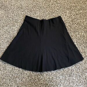 Loft Skirt Women's S Black Short Fit Flare Pull On Preppy Spring School Academia